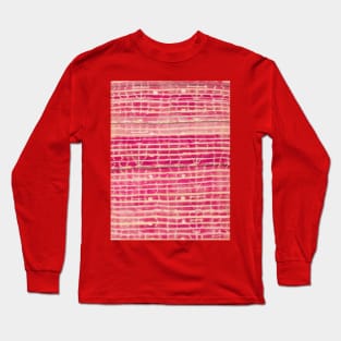 Pink Antique Moroccan Kilim Pattern Long Sleeve T-Shirt